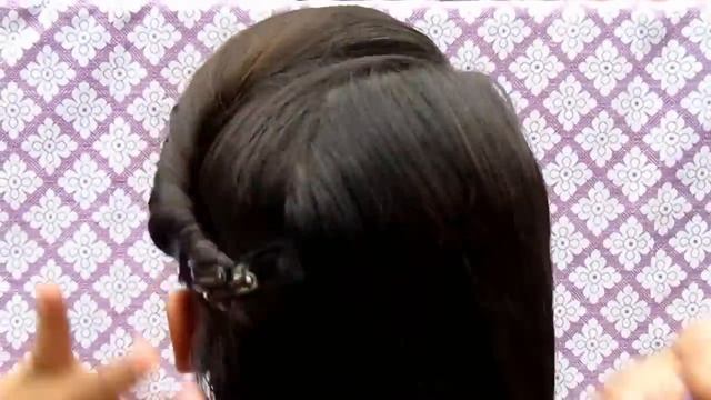 side puff hairstyle with ponitail || how to make side puff ponitail смотреть онлайн