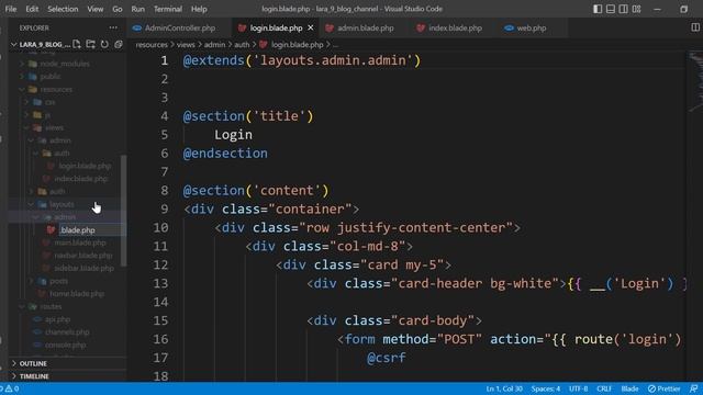 Blog ب Laravel 9 and Vue js 3 Composition API -29- (Admin Login & Logout Part 2) смотреть онлайн