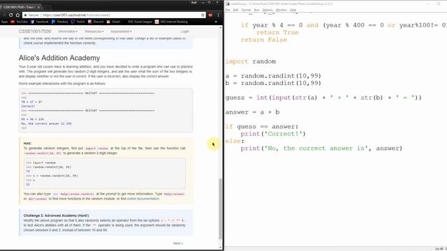 CSSE1001: Week 2 Tutorial Solutions - Introduction to Python Part 2 смотреть онлайн