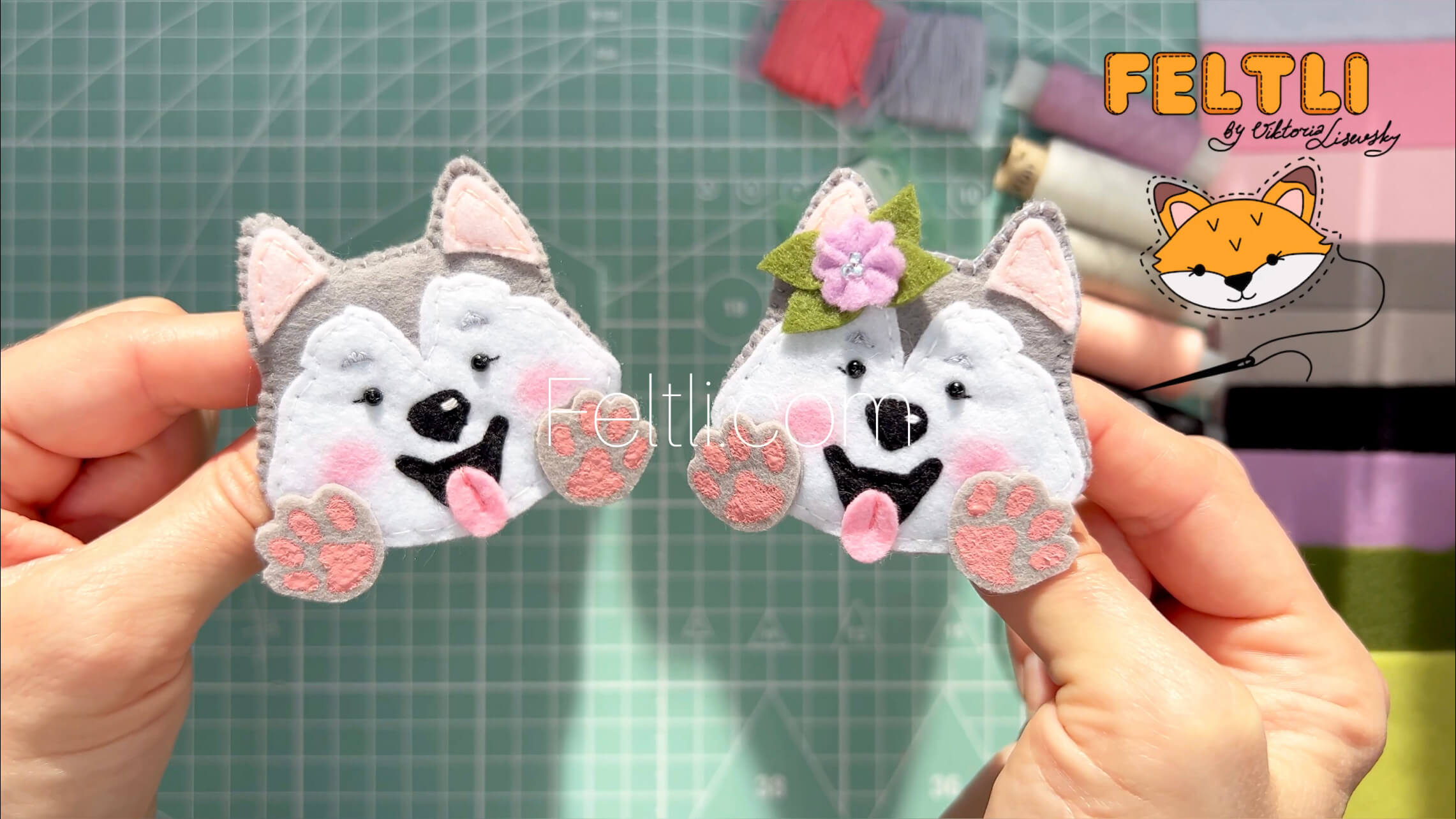 Мастер-класс собачка Хаски из фетра своими руками / Резинки для волос из фетра / DIY Felt Dog смотреть онлайн