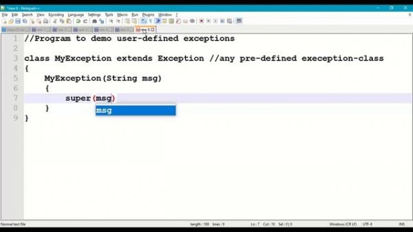 131. User-Defined Exceptions in Java program || Exception Handling Mechanism || throw Keyword