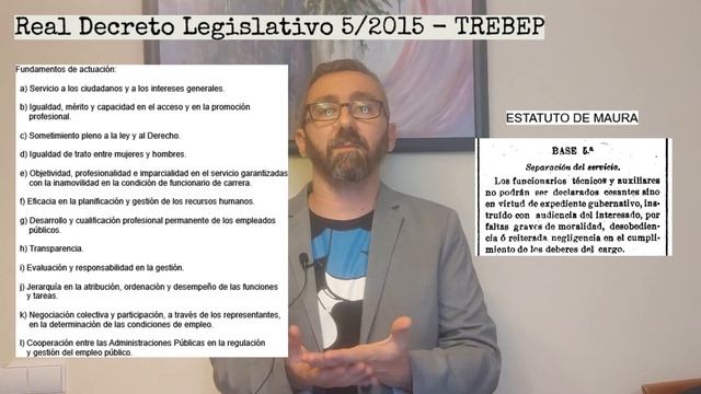 Real Decreto Legislativo 5/2015, TREBEP - Art 1 a 7 - 1a parte. смотреть онлайн