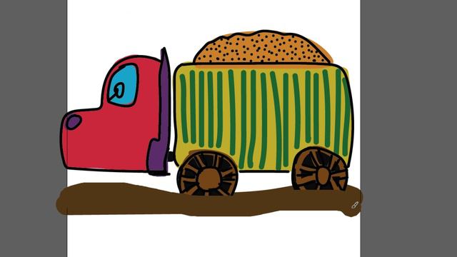 Рисование грузовика детям часть 75 смотреть онлайн