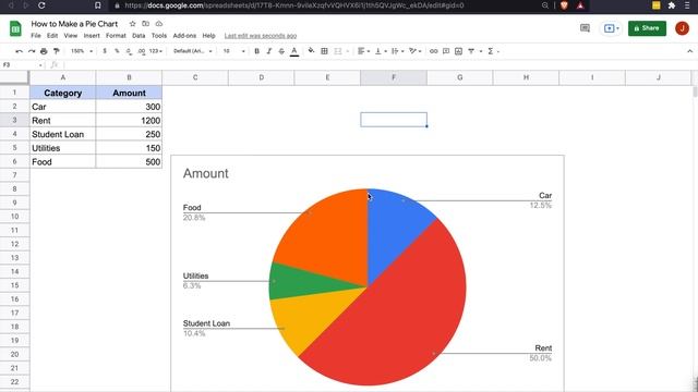 How to Make a Pie Chart in Google Sheets смотреть онлайн