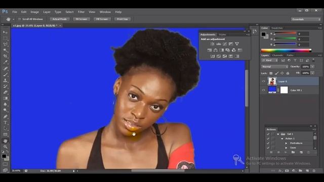 How to change Solid Background Wall using Magic wand tool - Photoshop CS6 смотреть онлайн