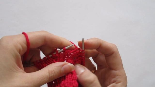 Вязание спицами. Узор "Ажурные капли" смотреть онлайн