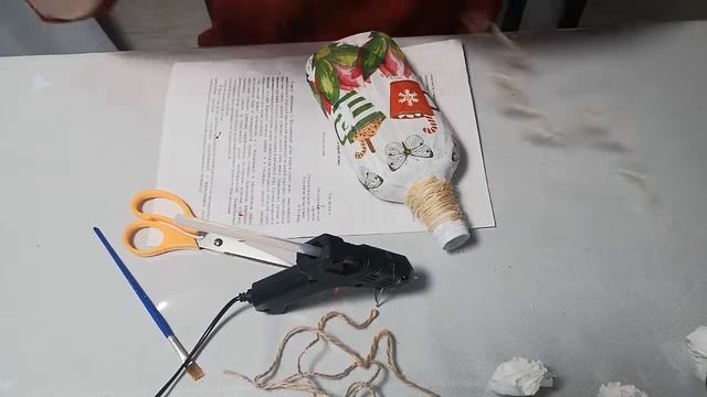 Декорирование бутылки в технике 