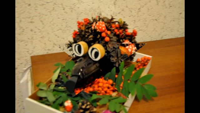 Осенний ежик из природного материала смотреть онлайн