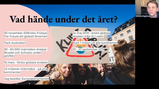Andreas Magnusson, 17 år - klimataktivist i bl.a Fridays For Future berättar sin historia смотреть онлайн