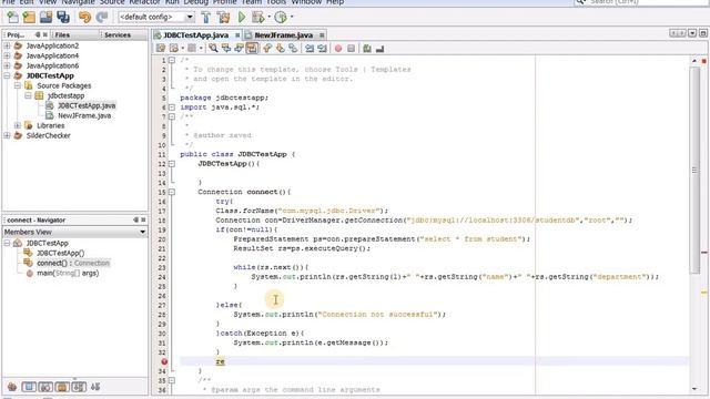 Connect to external database using JDBC connector in JAVA смотреть онлайн