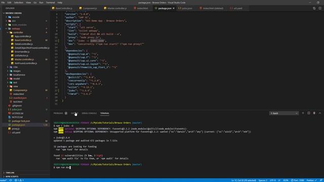 Part 12: SAPUI5 Tutorials (Browse Orders - JsDoc, UI5 tooling) смотреть онлайн