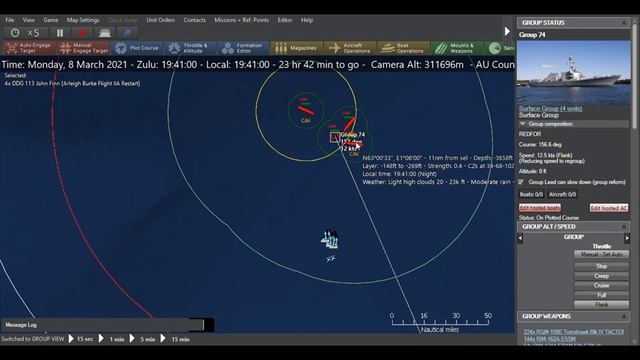 CMO - Command Modern Operations - 8 Eurofighter Typhoons vs 4 Arleigh Burke Destroyers смотреть онлайн