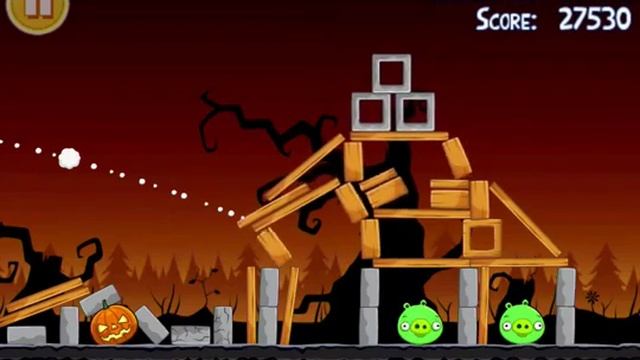Angry Birds Seasons Trick or Treat Halloween 2-6 3 stars walkthrough Theme 2 Gameplay Tutorial смотреть онлайн
