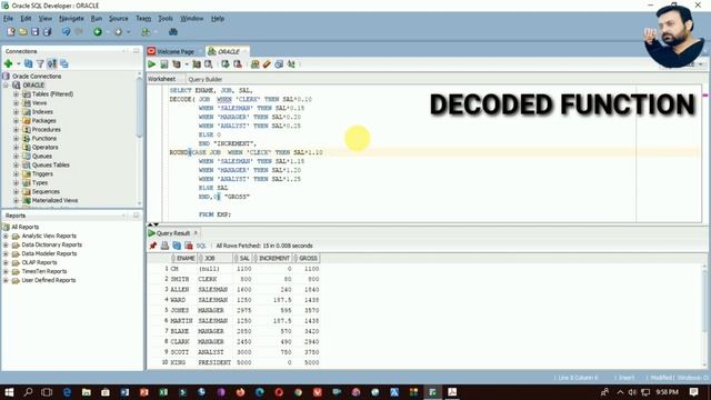 Case And Decode Function In Oracle SQL (IF THEN ELSE) With Examples | CASE DECODE FUNCTIONS смотреть онлайн