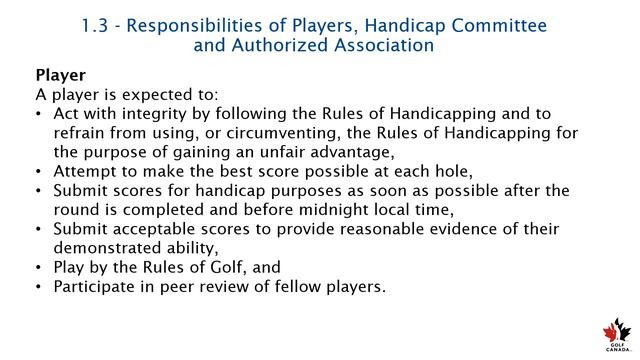 Golf Canada Handicap Certification Seminar (Part 1 of 3) смотреть онлайн