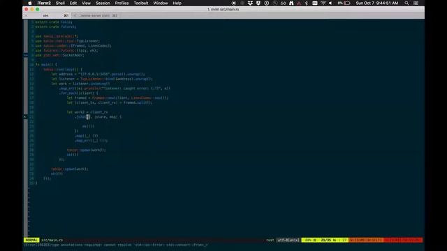 Tutorial: write a "get the date/time" server using Tokio смотреть онлайн