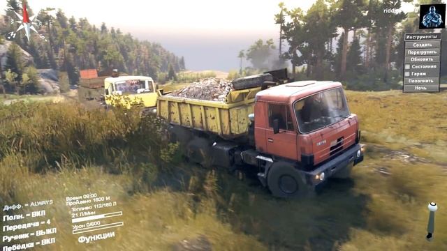 SpinTires Tatra 815 Off-road Test смотреть онлайн