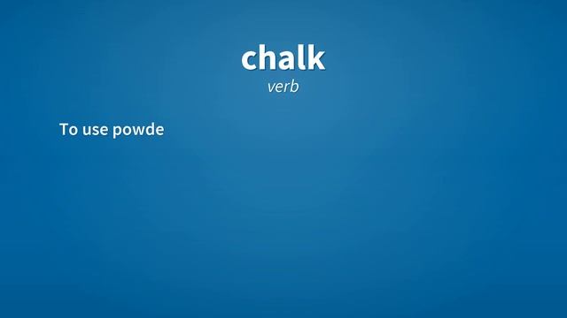 Chalk | Meaning Of Chalk