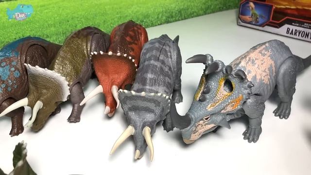 NEW CAMP CRETACEOUS JURASSIC WORLD DINOSAURS! Baryonyx Grim, Triceratops and Pteranodon смотреть онлайн