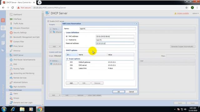 Kerio Control INSTALL DHCP SERVER смотреть онлайн
