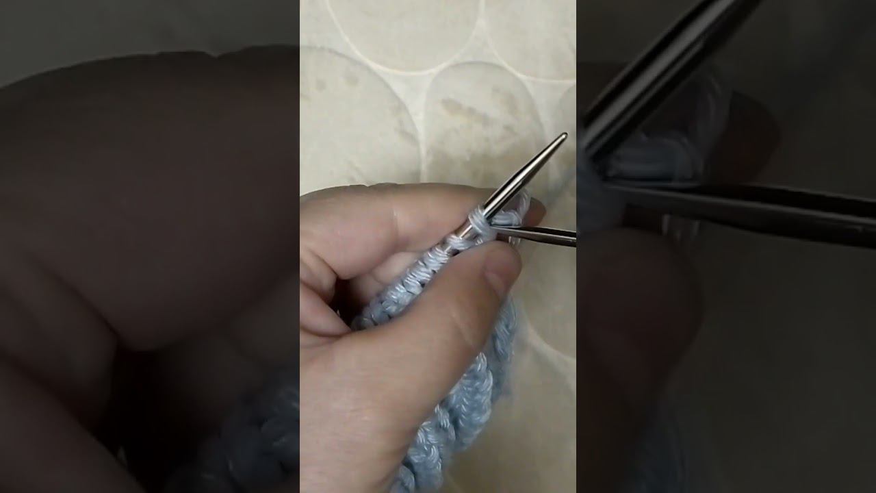 Узор резинка из снятых петель, спицами #knitting #вязание смотреть онлайн