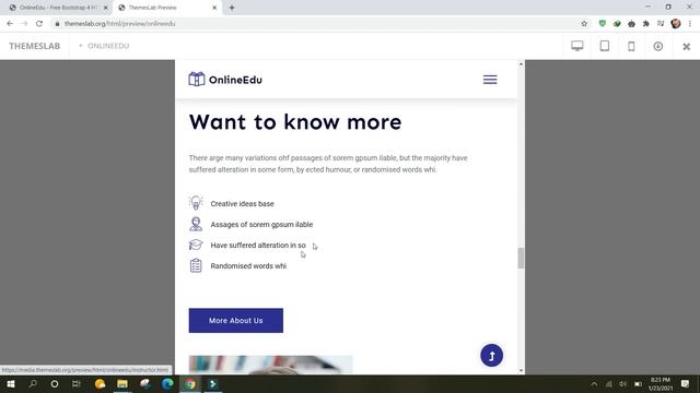 OnlineEdu: Free Bootstrap 4 HTML5 Education Website Template смотреть онлайн