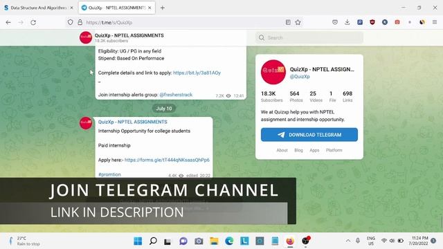 NPTEL DATA STRUCTURES AND ALGORITHMS USING JAVA ASSIGNMENT 1 ANSWERS | 2022 смотреть онлайн