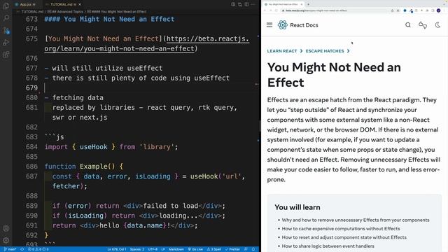 React 18 Tutorial - You Might Not Need an Effect смотреть онлайн