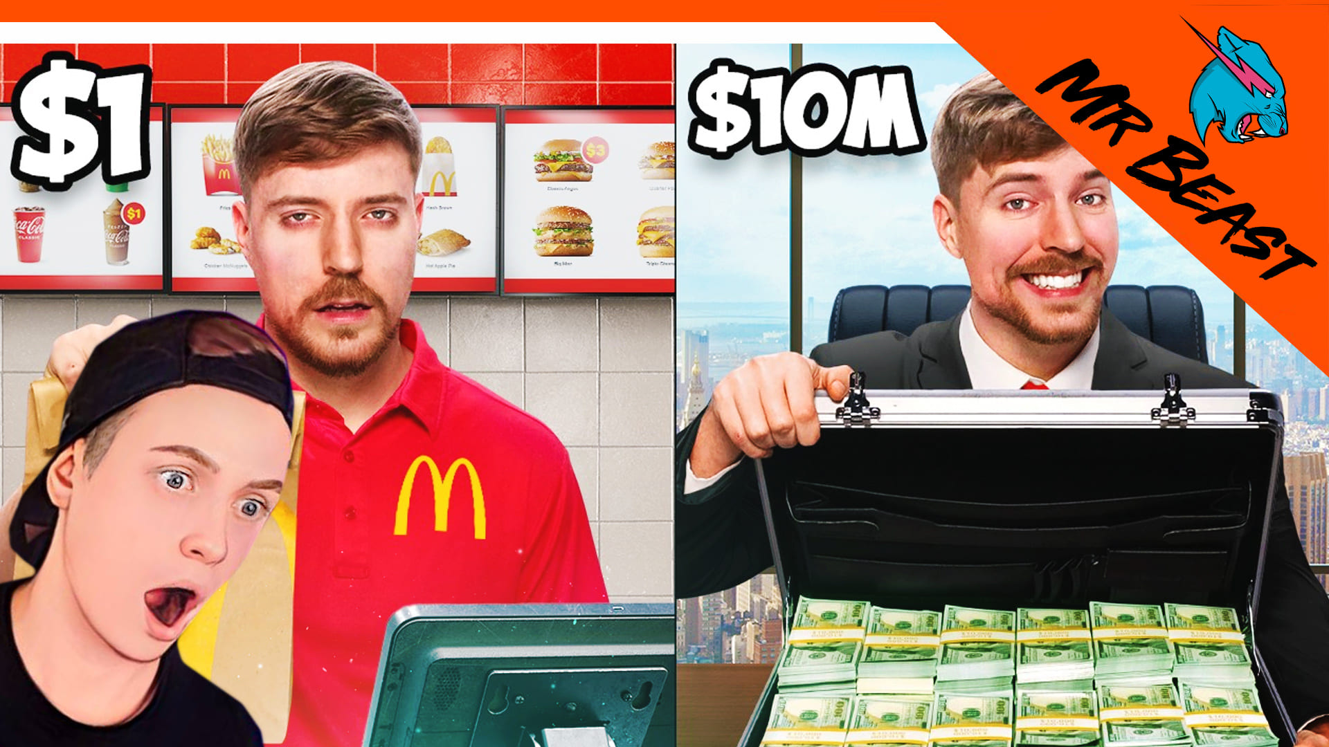 ? МИСТЕР БИСТ! Работа за $1 vs $10,000,000 ? РЕАКЦИЯ! НОВЫЙ РОЛИК! смотреть онлайн