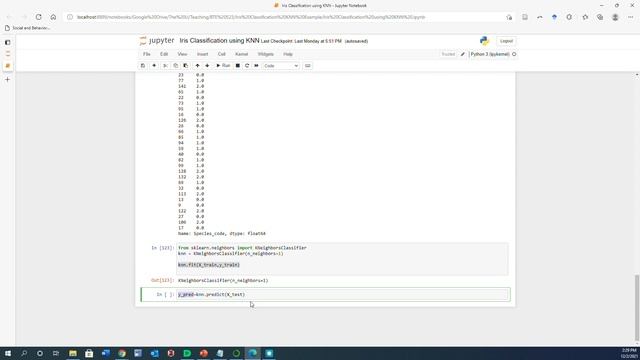 Classifying Iris types using KNN machine learning algorithm Part 5: fit and evaluate the algorithm смотреть онлайн