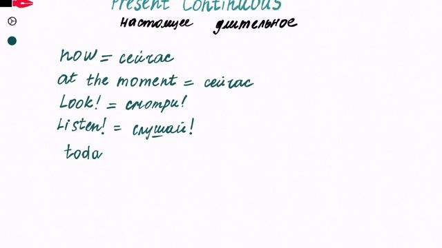 Слова-маркеры Present Continuous смотреть онлайн