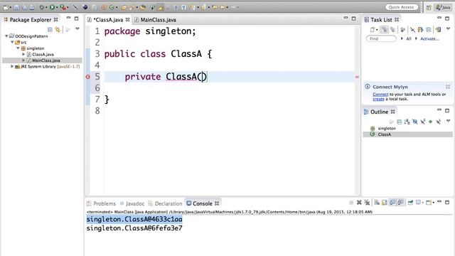 Singleton Design Pattern 1 смотреть онлайн