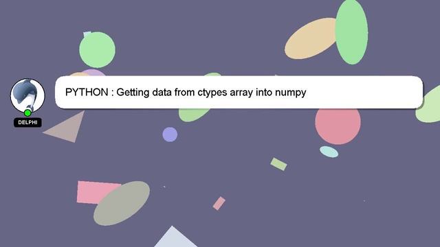 PYTHON : Getting data from ctypes array into numpy смотреть онлайн
