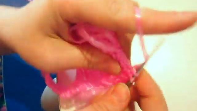 Вязание мочалки, узором "вытянутая петля" смотреть онлайн