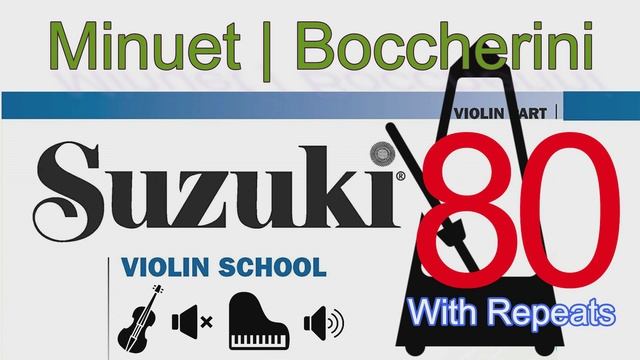 Minuet | Piano Accompaniment | L. Boccherini | Suzuki Violin School | Volume 2 | 80 смотреть онлайн