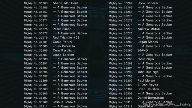 Mighty No. 9 's WILD 4-hour Credits for all 70,000 Kickstarter Backers смотреть онлайн