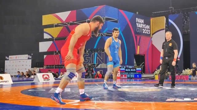 86 кг. Омар Зияутдинов - Арсен-Али Мусалалиев - туше (+:- ). За бронзу. Кубок Ивана Ярыгина смотреть онлайн