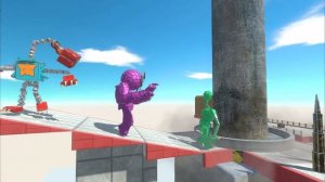 10000 Tons Hydraulic Press ZigZag Path - Animal Revolt Battle Simulator