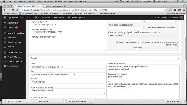 Tutorial de "Contact Form 7": formularios en Wordpress смотреть онлайн