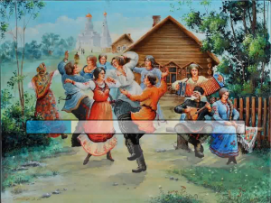 Выйду на улицу, гляну на село. Караоке.