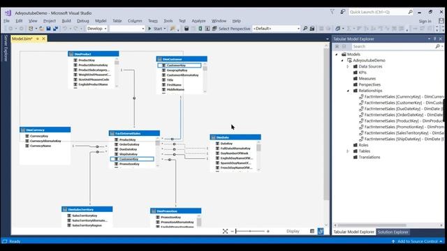 Create Your First Tabular Model | How to deploy your Tabular Model - SSAS Tutorial (5/15) смотреть онлайн