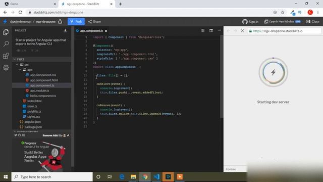 Dropzone or drag and drop image upload in angular (creative developer) смотреть онлайн