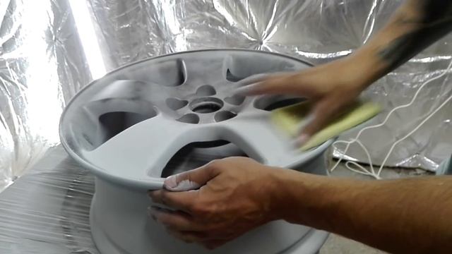 Покраска дисков без пескоструя, проба смывки краски. Wheels Restoration Without Sandblasting