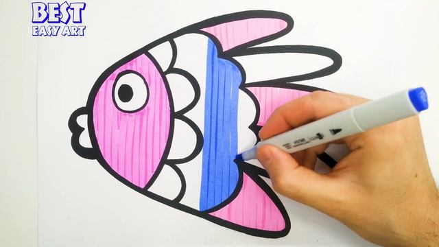 Fish Drawing, Painting & Coloring For Kids And Toddlers_ Child Art