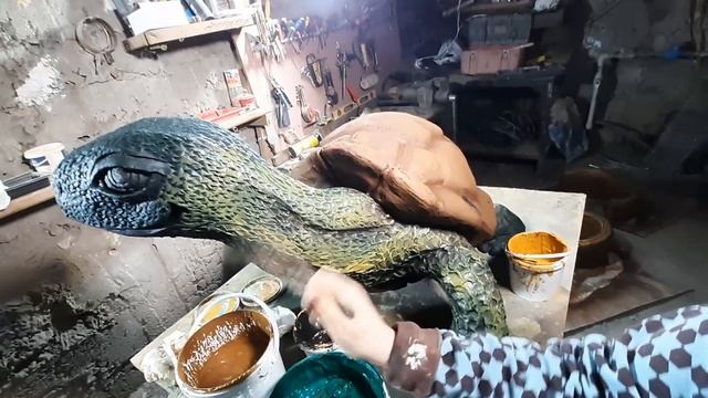 покраска садовой скульптуры черепахи смотреть онлайн