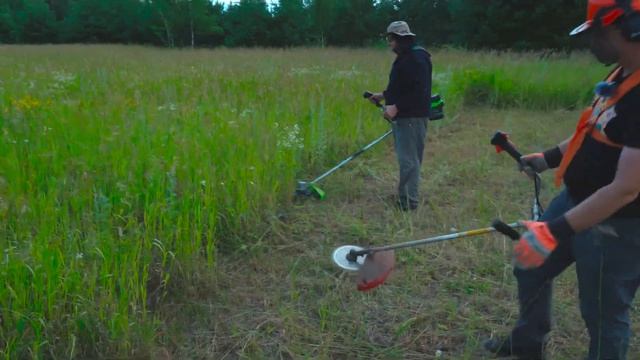 Триммер Greenworks против бензокосы Hitachi: косим траву, рубим кусты смотреть онлайн