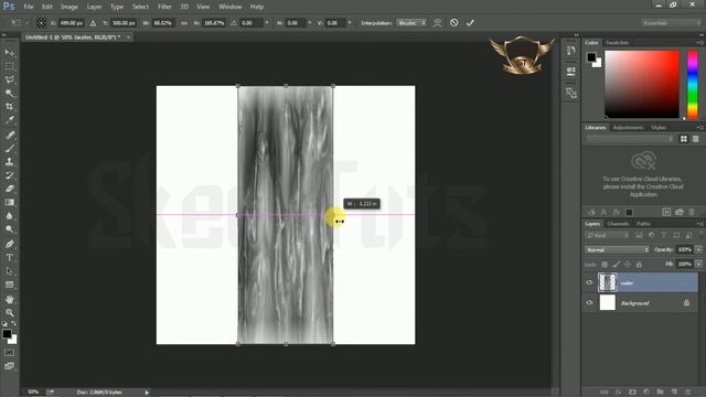 Realistic water running design from tap in adobe Photoshop CC 2015 смотреть онлайн