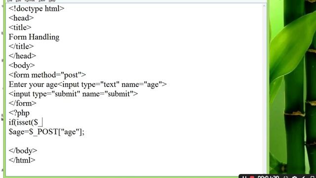 PHP form handling смотреть онлайн