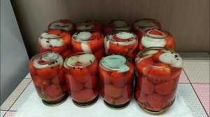 Мои первые заготовки( СЛАДКИЕ МАРИНОВАННЫЕ ПОМИДОРЫ-на зиму)