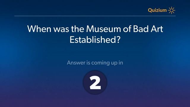 When was the Museum of Bad Art Established? Museum of Bad Art Quiz смотреть онлайн
